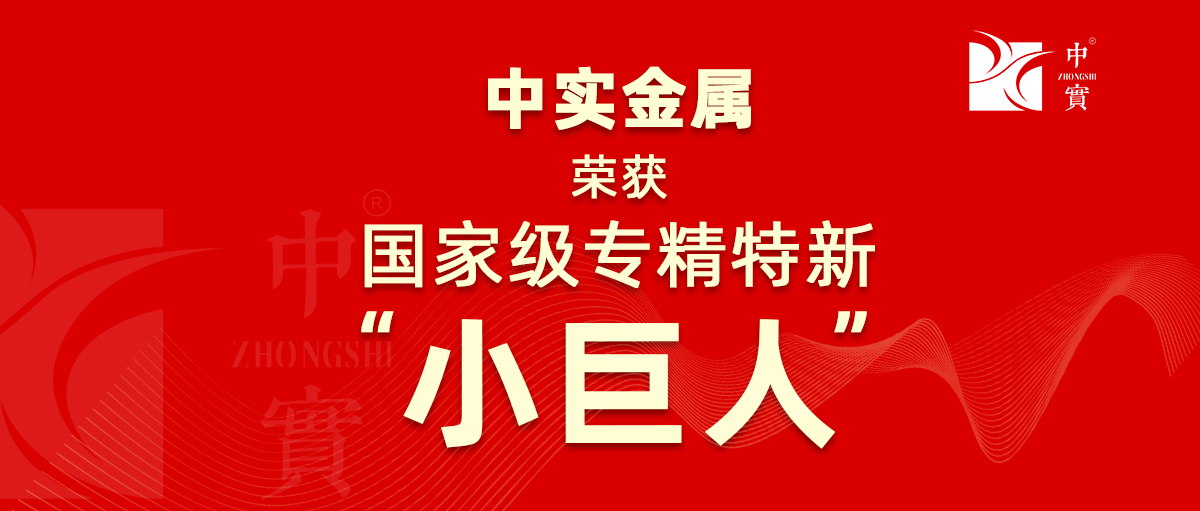 【喜訊】中實金屬獲評為廣東省第六批專精特新“小巨人”企業